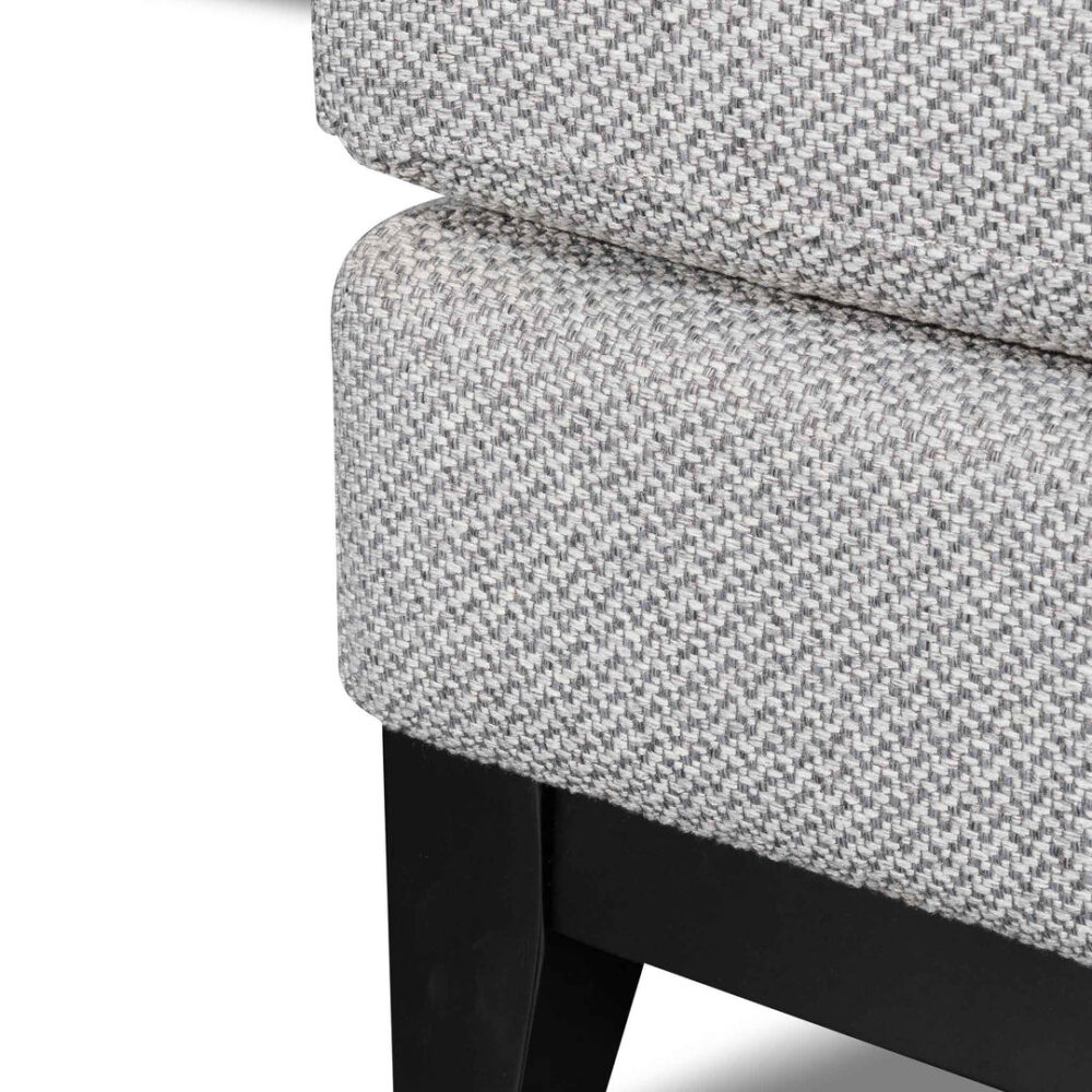 Alana 3 Seater Right Chaise Fabric Sofa - Grey - Image 8