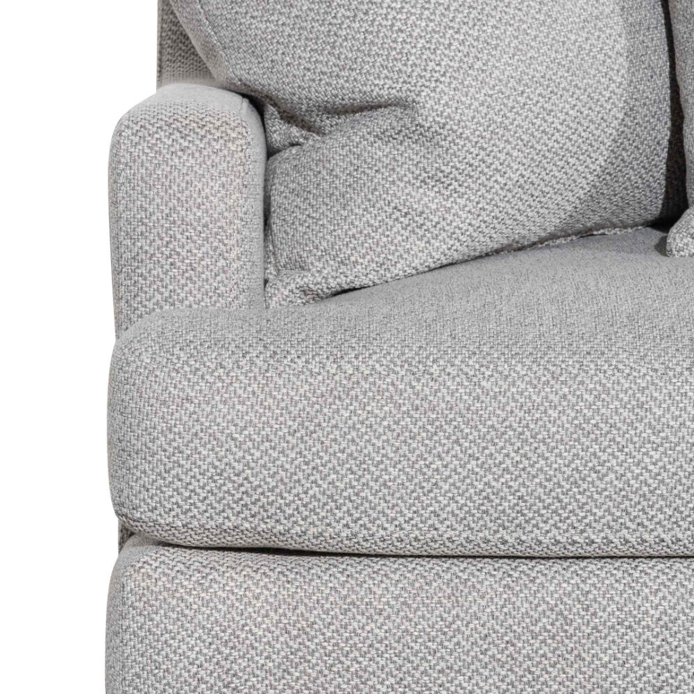 Alana 3 Seater Right Chaise Fabric Sofa - Grey - Image 6