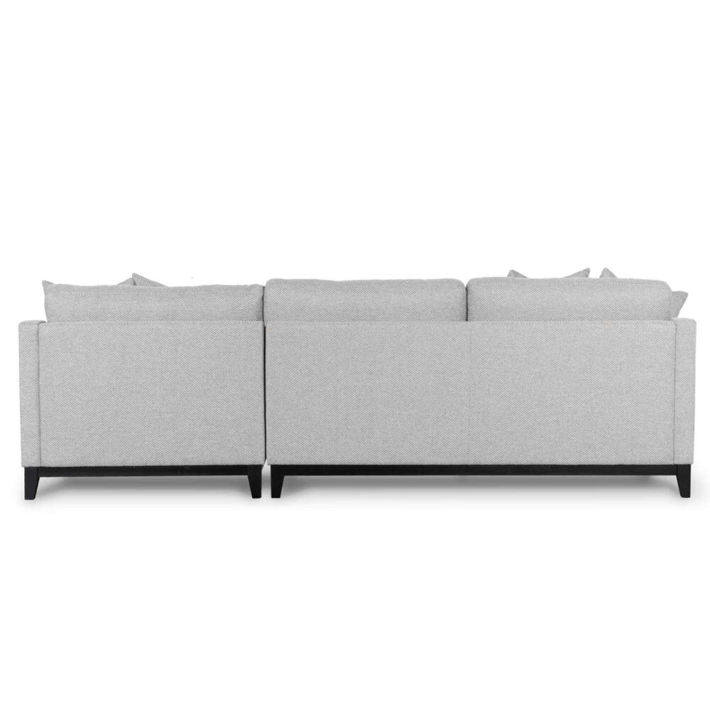 Alana 3 Seater Right Chaise Fabric Sofa - Grey - Image 4