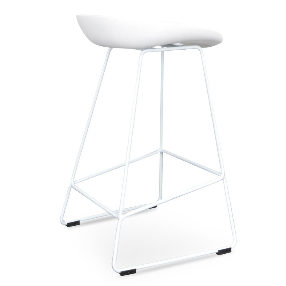 Allen 65cm Bar Stool - White - Image 3
