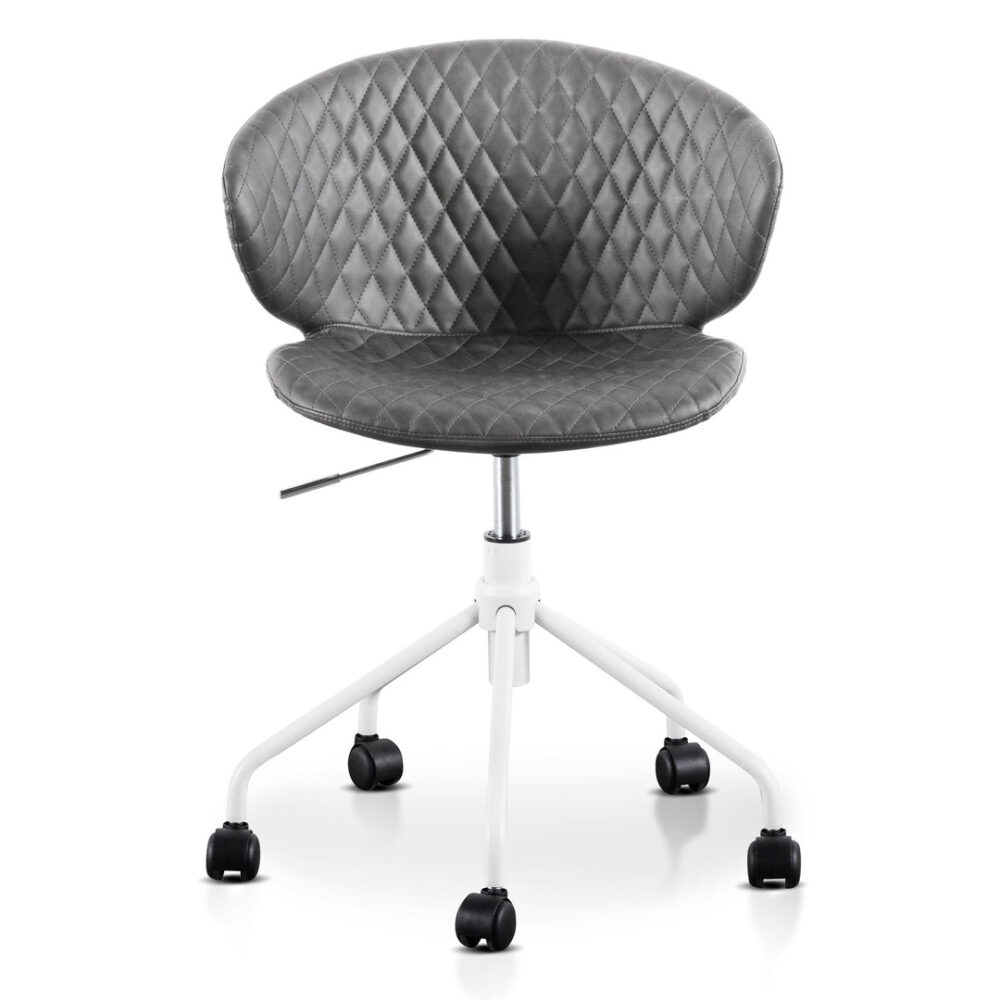 Amos Office Chair - Charcoal with White Base - Image 3