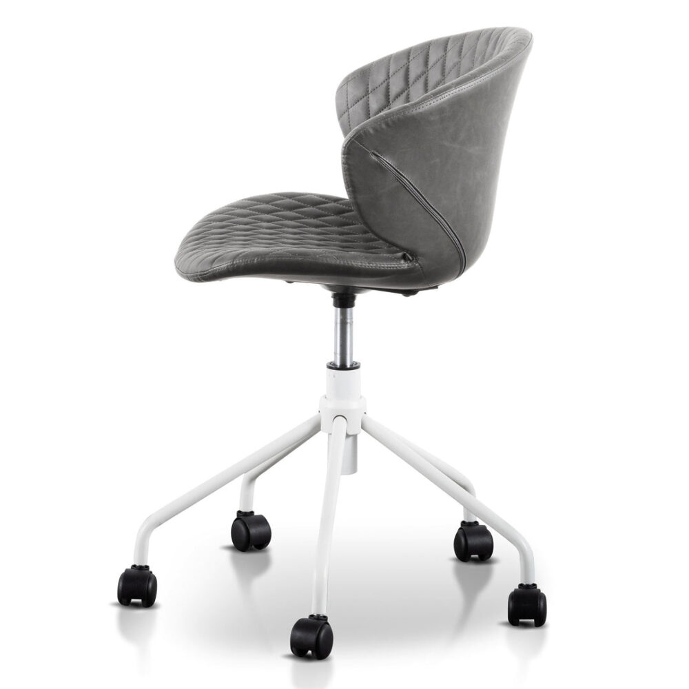 Amos Office Chair - Charcoal with White Base - Image 4