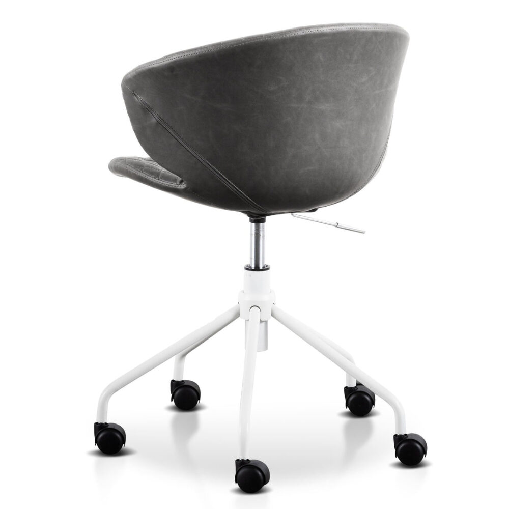 Amos Office Chair - Charcoal with White Base - Image 5