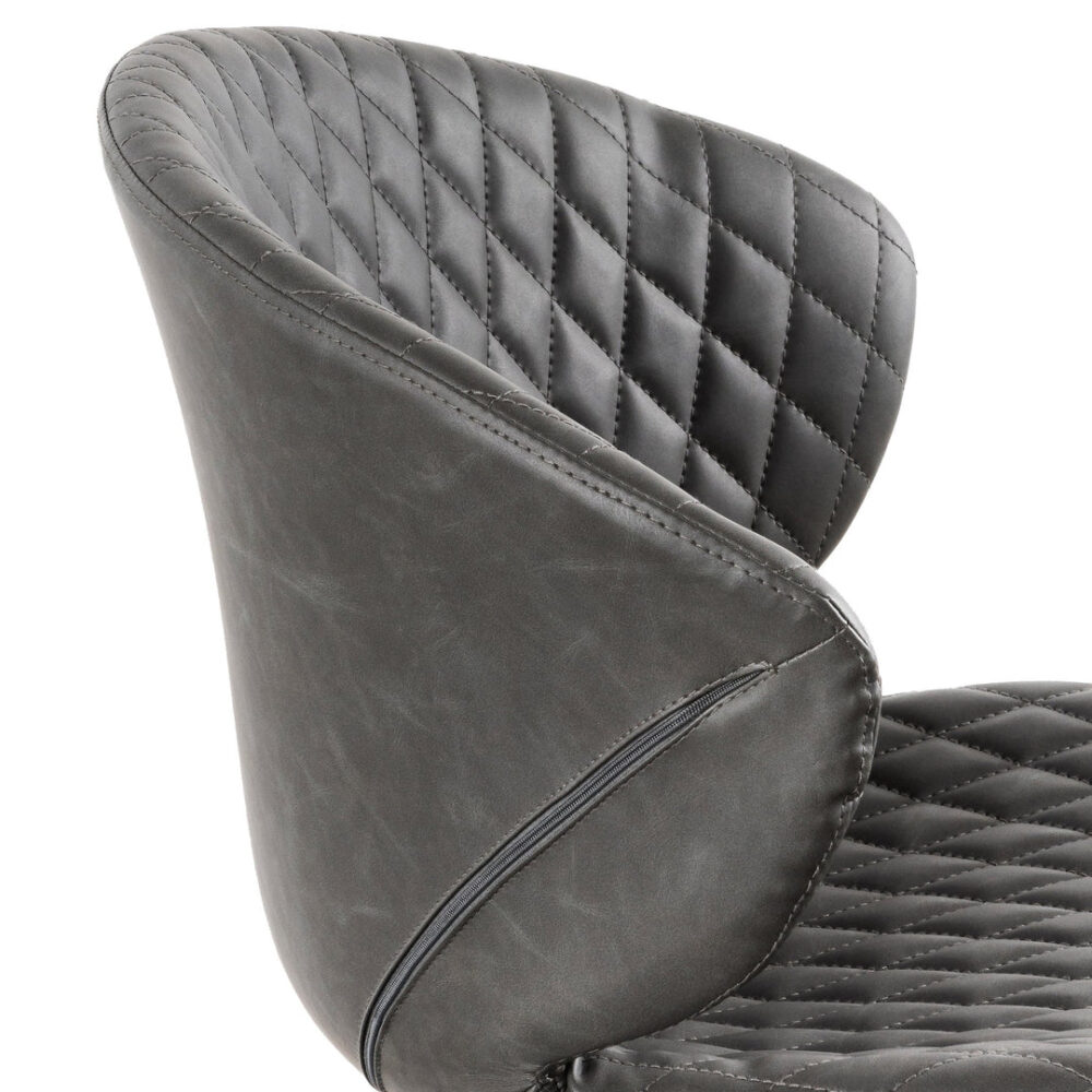 Amos Office Chair - Charcoal with White Base - Image 8
