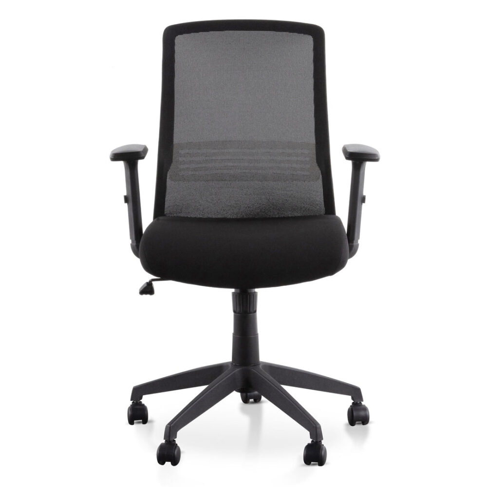 Barton Mesh Office Chair - Full Black - Image 3