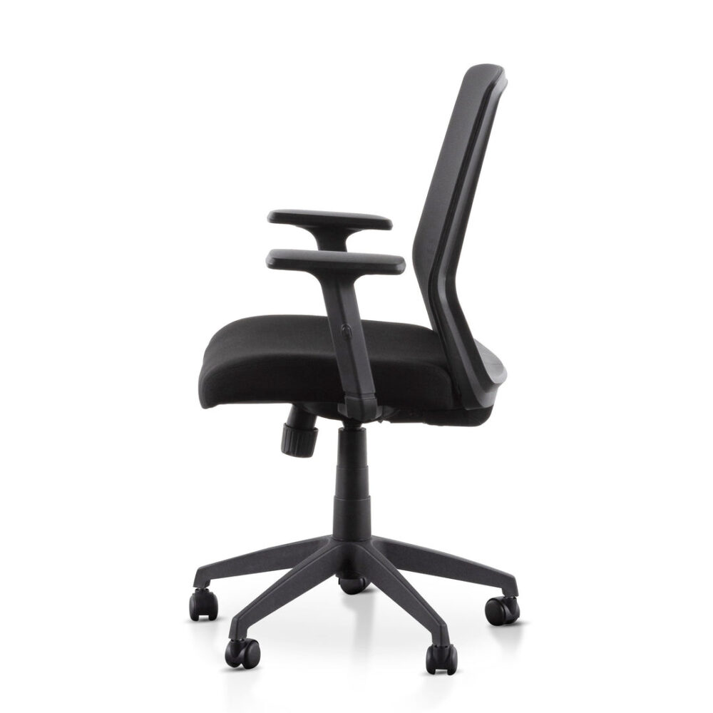 Barton Mesh Office Chair - Full Black - Image 5