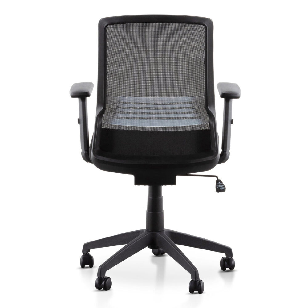 Barton Mesh Office Chair - Full Black - Image 7