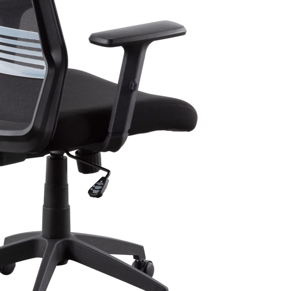 Barton Mesh Office Chair - Full Black - Image 8