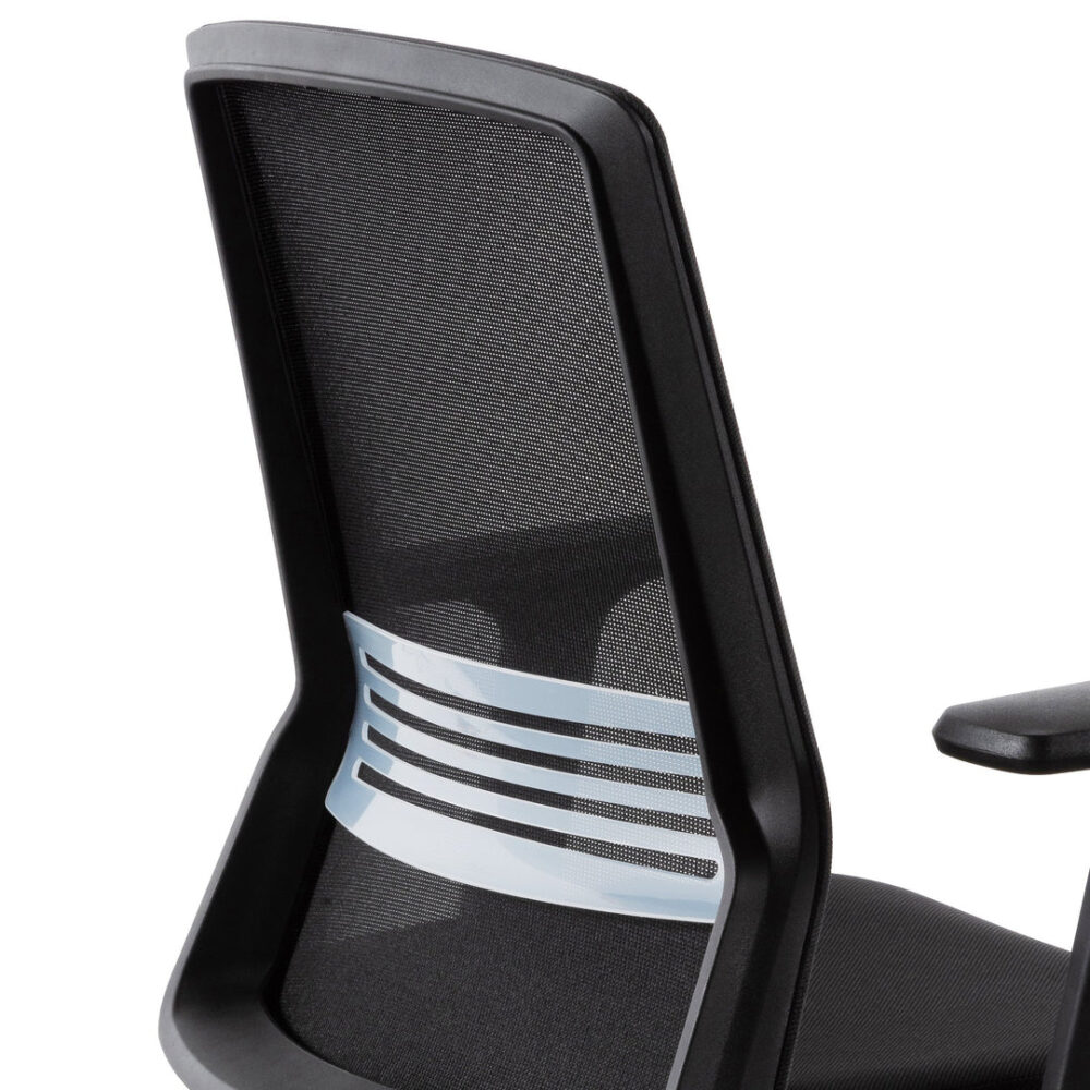 Barton Mesh Office Chair - Full Black - Image 6