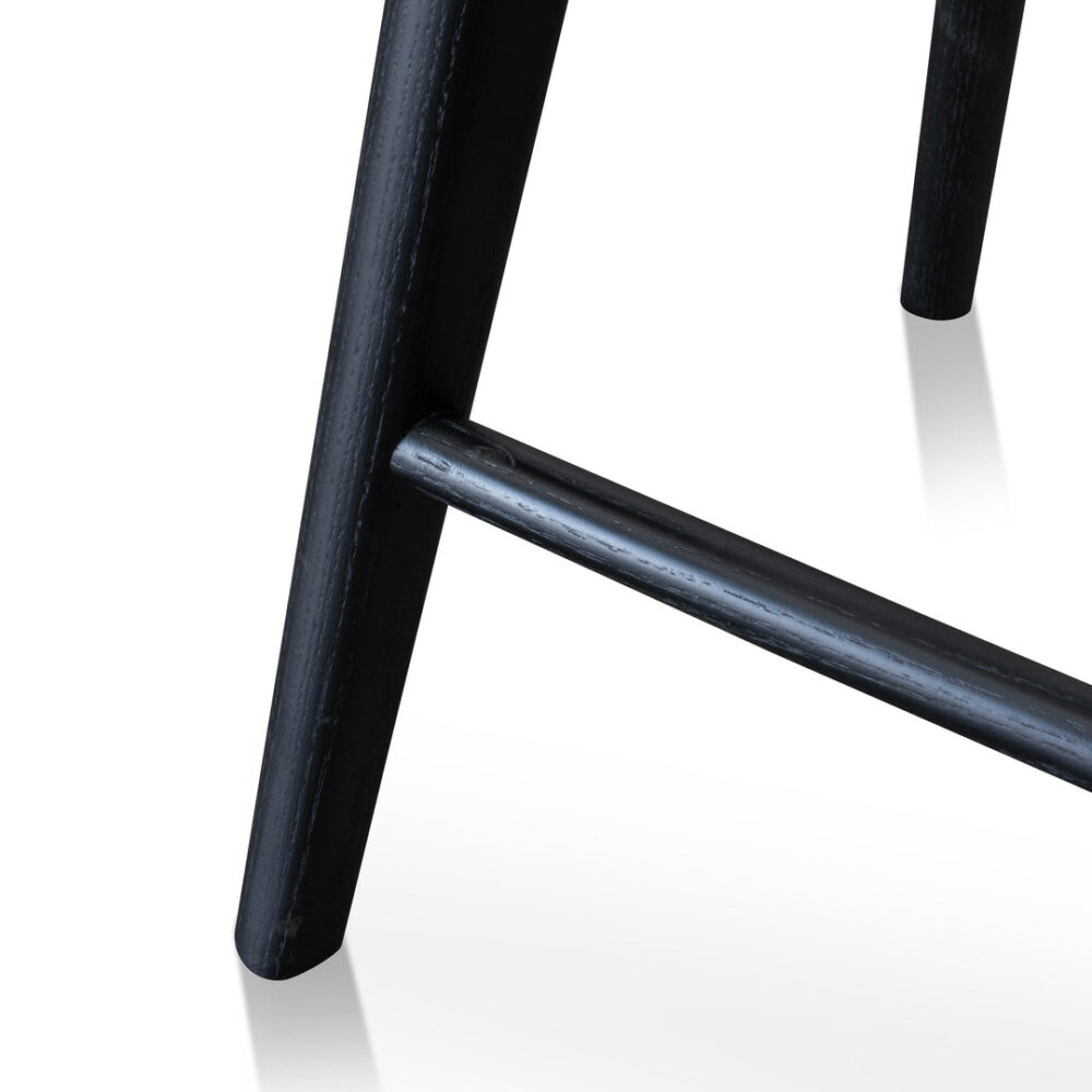 Set of 2 - Bethan 65cm Wooden Bar stool - Black - Image 8