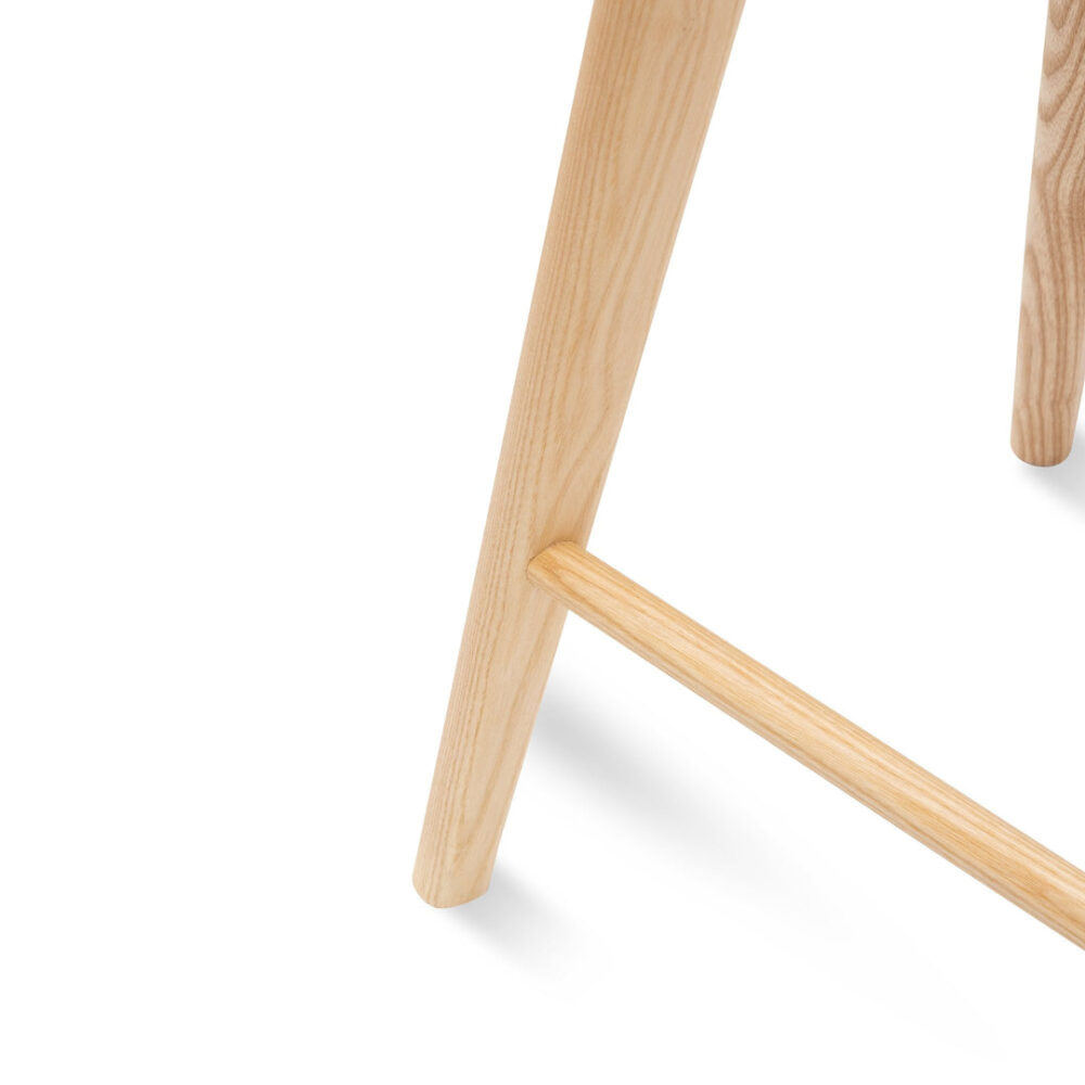 Set of 2 - Bethan 65cm Wooden Bar Stool - Natural - Image 9