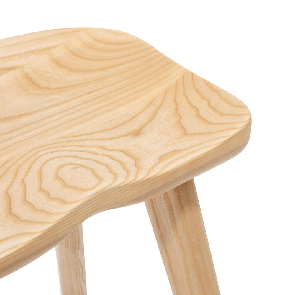 Set of 2 - Bethan 65cm Wooden Bar Stool - Natural - Image 6