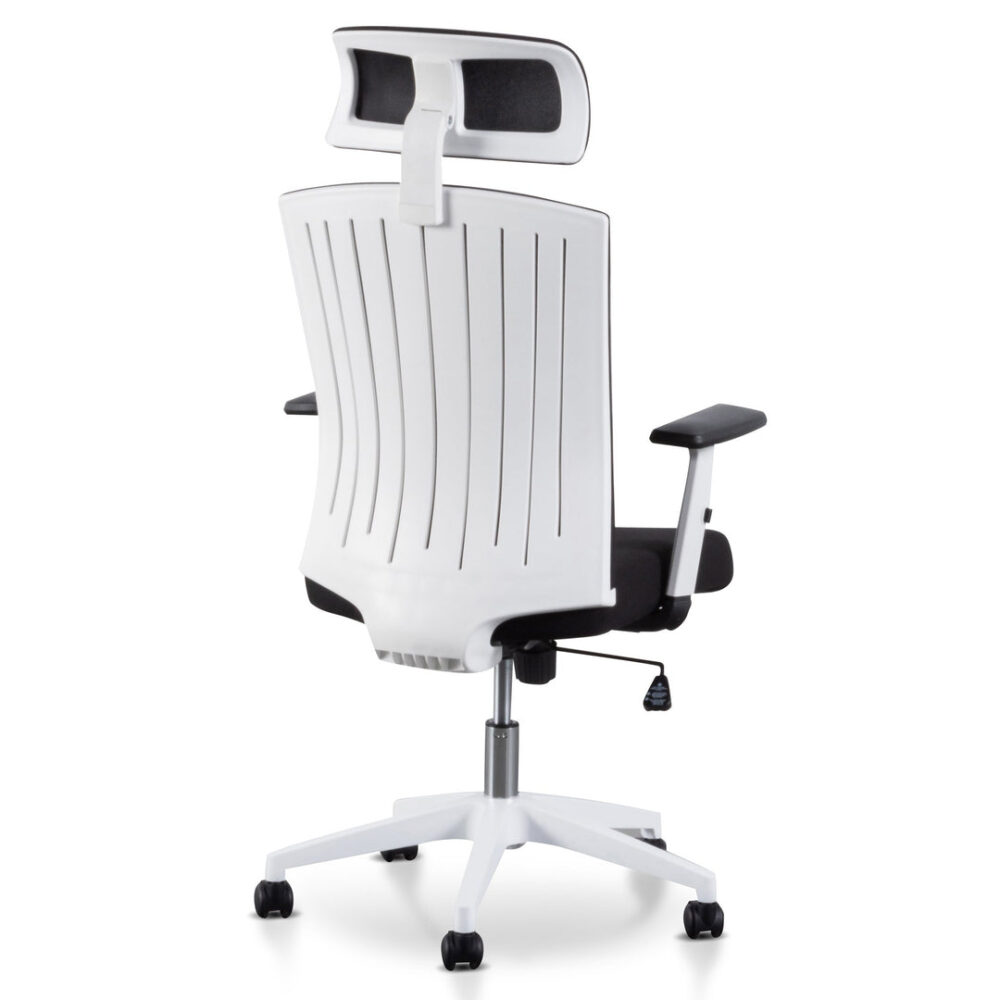 Caleb Mesh Office Chair - Black and White - Image 7