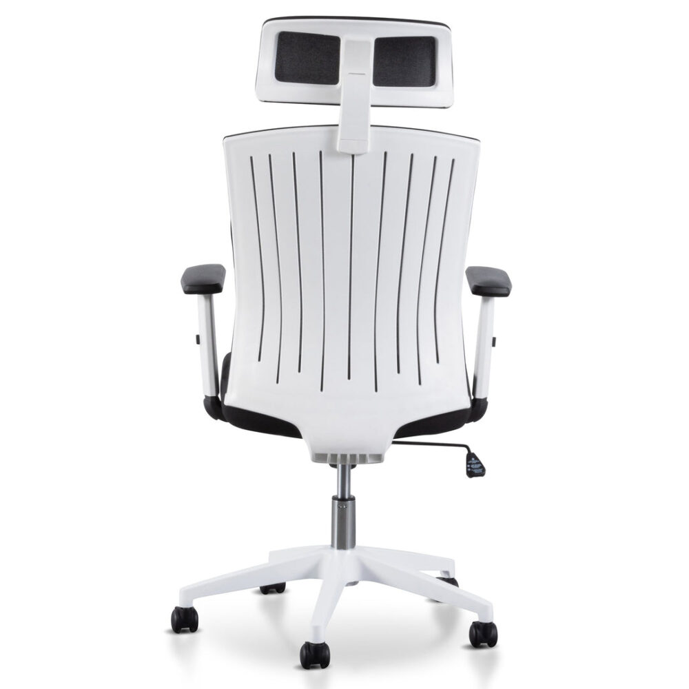 Caleb Mesh Office Chair - Black and White - Image 8