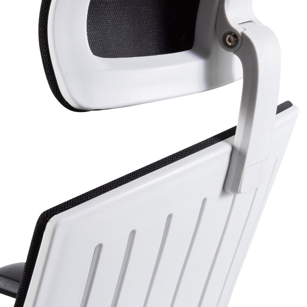 Caleb Mesh Office Chair - Black and White - Image 6