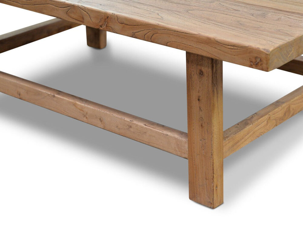 Canova 1.1m Reclaimed Wood Rectangular Coffee Table - Image 3
