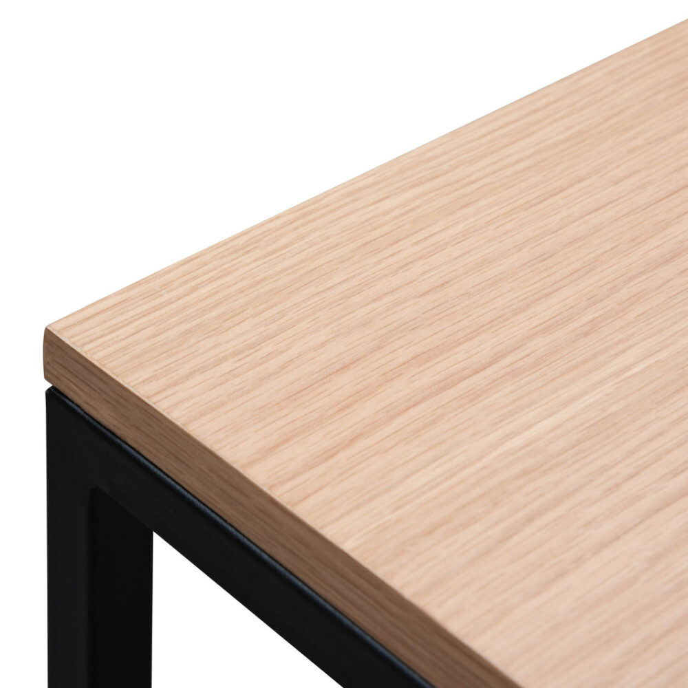 Chelsa 1.2m Natural Wood Console Table - Black - Image 5