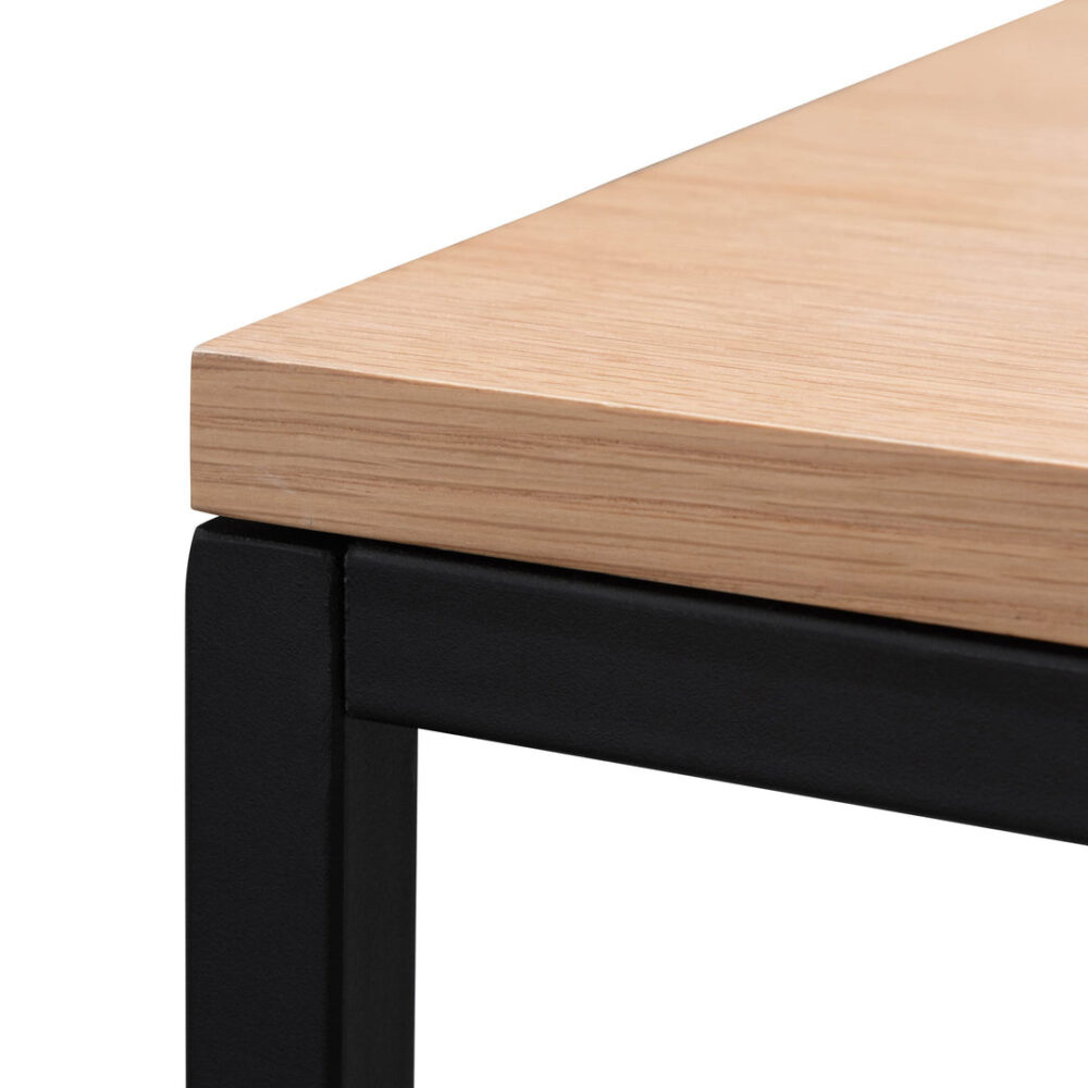 Chelsa 1.2m Natural Wood Console Table - Black - Image 7