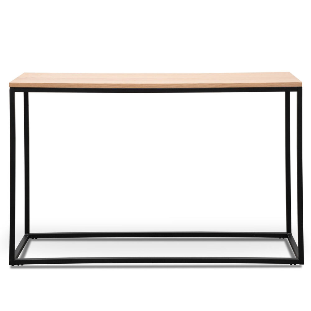 Chelsa 1.2m Natural Wood Console Table - Black - Image 2