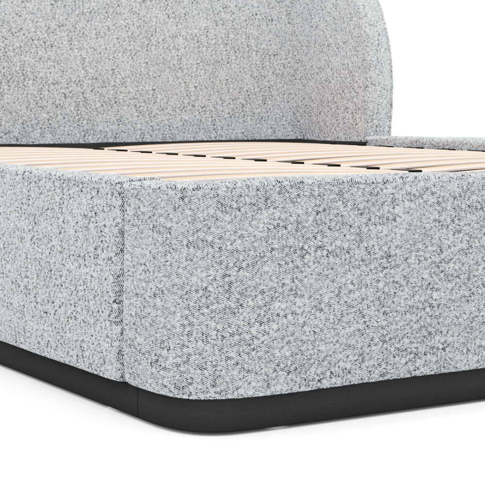 Jamar King Bed Frame - Pepper Boucle - Image 4