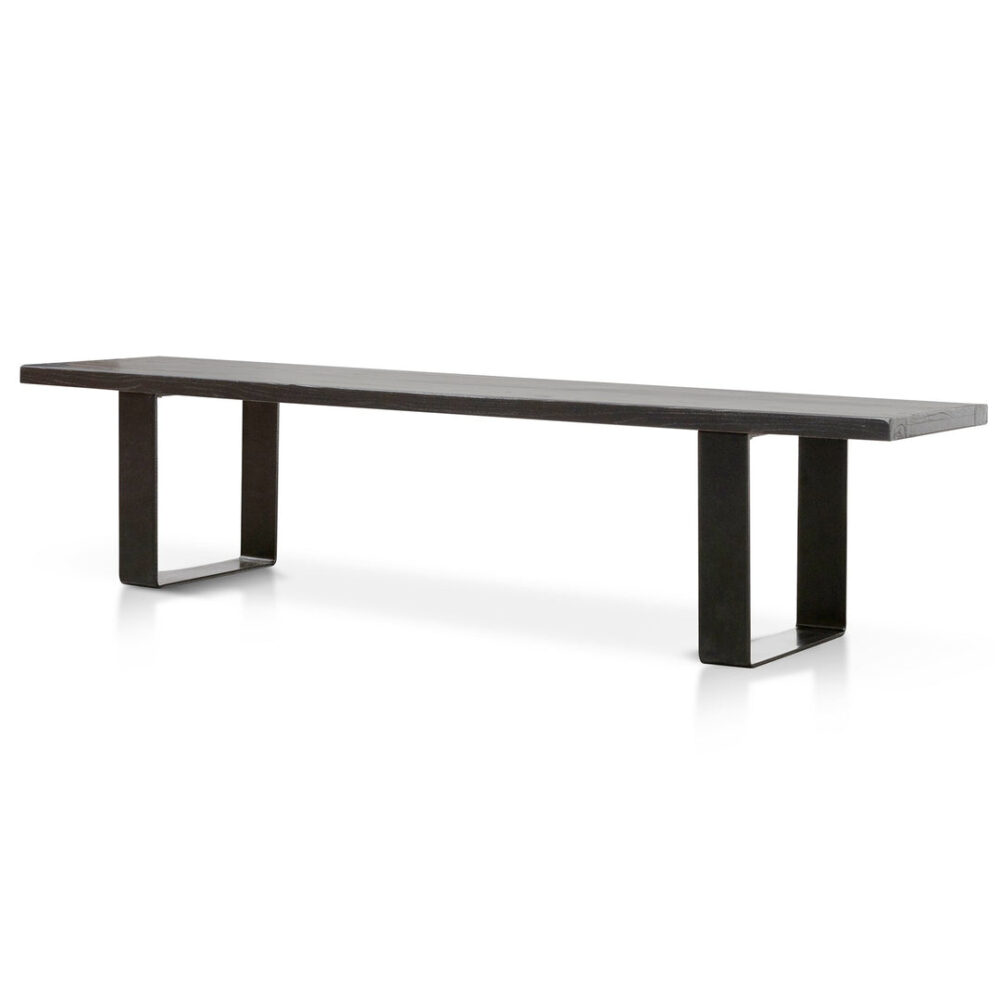 Dalton 2m Reclaimed Wood Bench - Black - Image 10