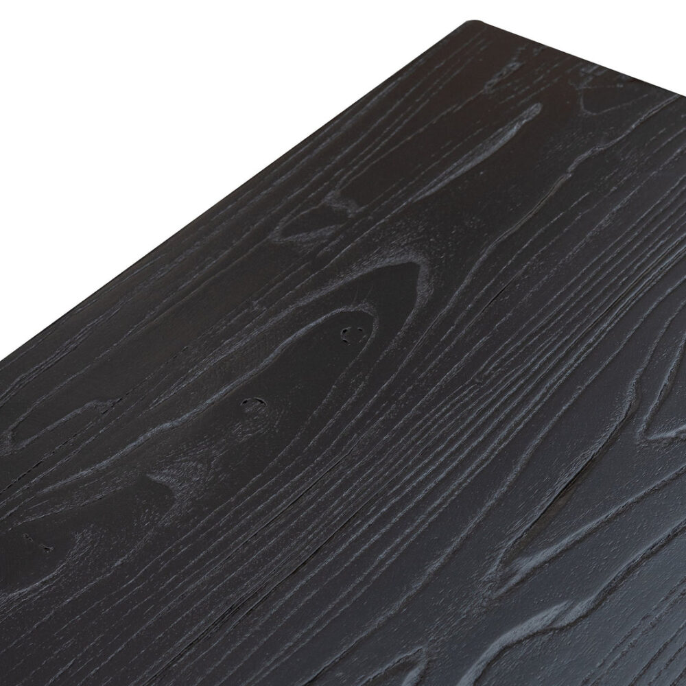 Dalton 2m Reclaimed Wood Bench - Black - Image 8
