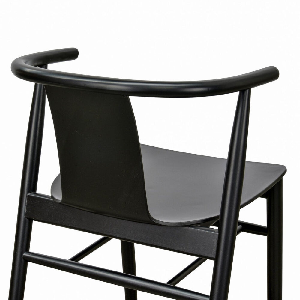 Set of 2 - Dean Wooden Dining Chair - Full Black - Image 6