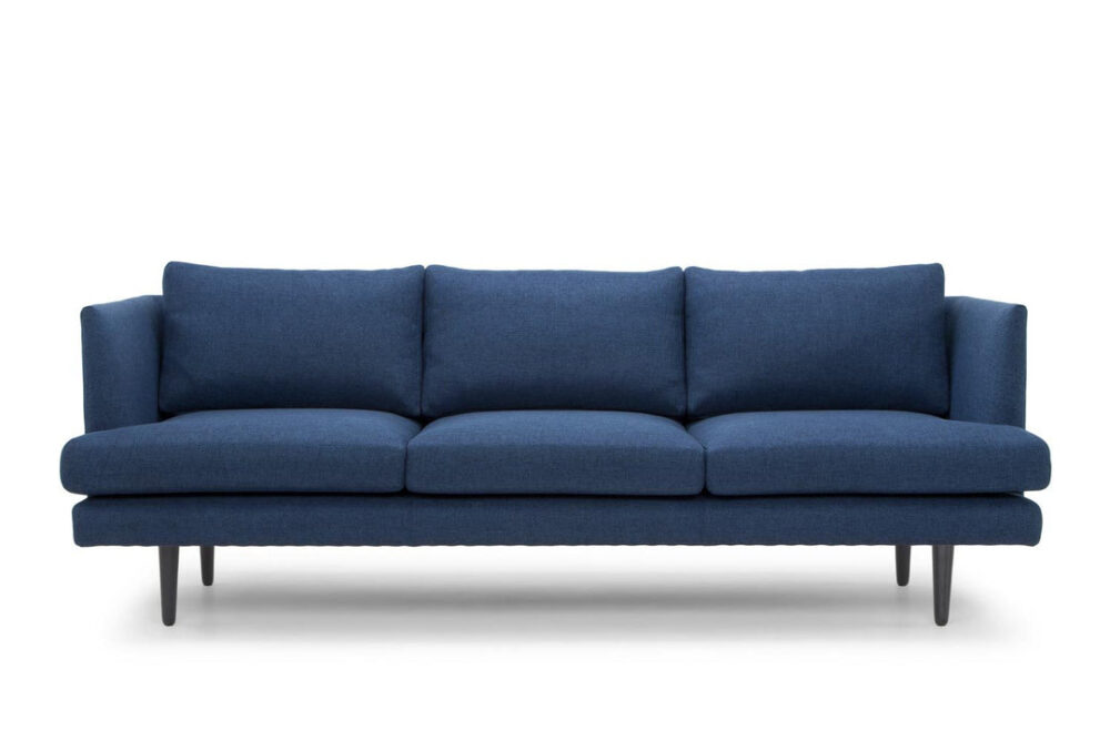 Denmark 3 Seater Fabric Sofa - Navy - Image 2