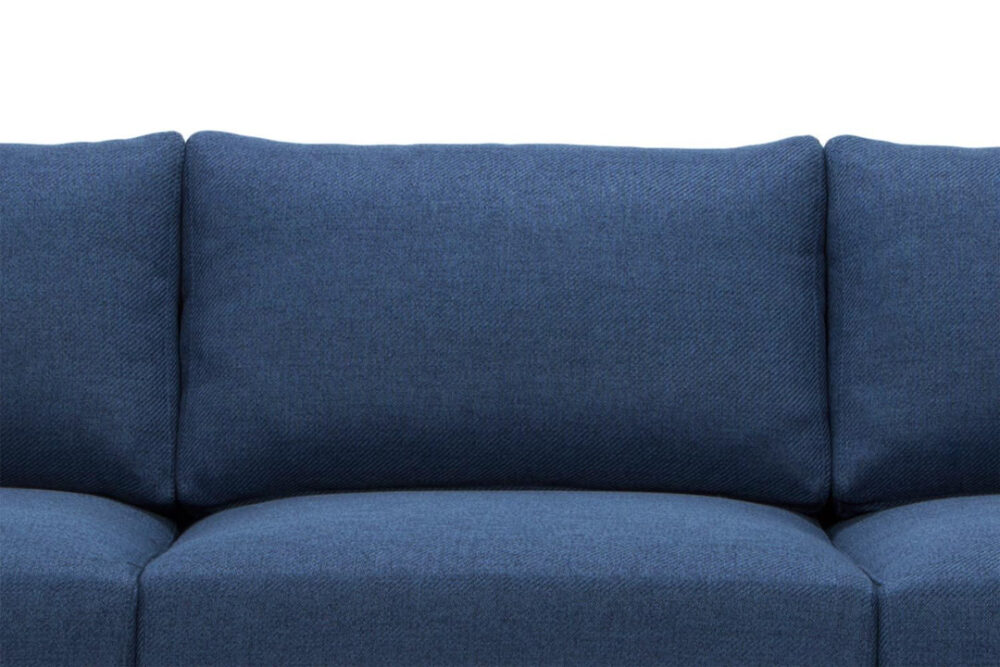 Denmark 3 Seater Fabric Sofa - Navy - Image 5