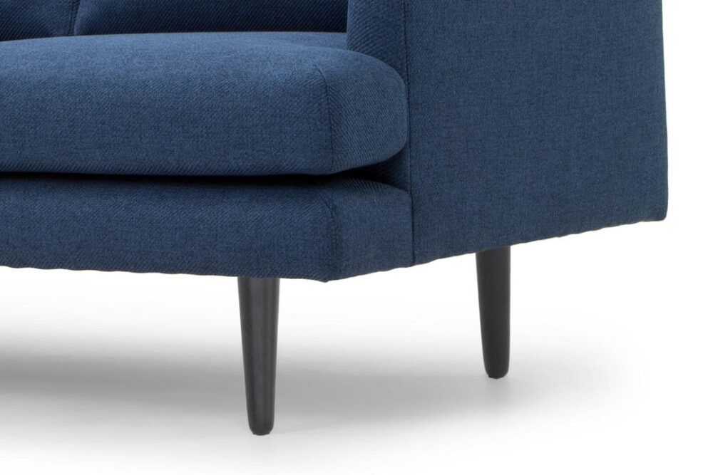 Denmark 3 Seater Fabric Sofa - Navy - Image 7