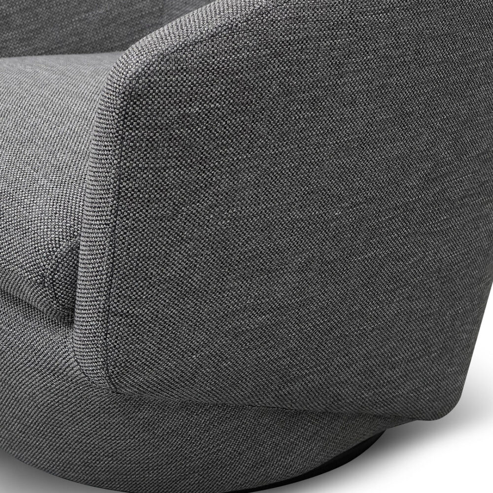 Donna Fabric Lounge Chair - Graphite Grey - Image 10
