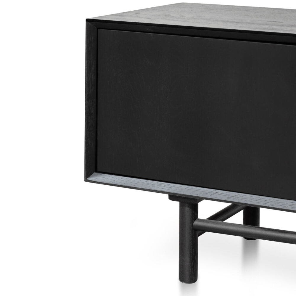 Ducan 2.1m Wooden TV Entertainment Unit - Black - Image 7