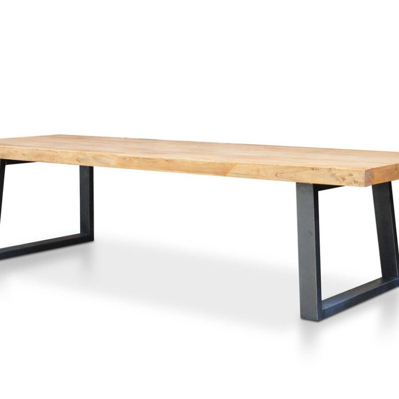 Edwin Reclaimed Elm Wood 3m Dining Table -1.2m (W) - Upgraded Top