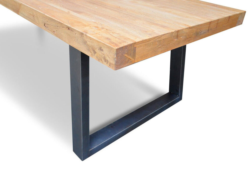 Edwin Reclaimed Elm Wood 3m Dining Table -1.2m (W) - Upgraded Top - Image 2