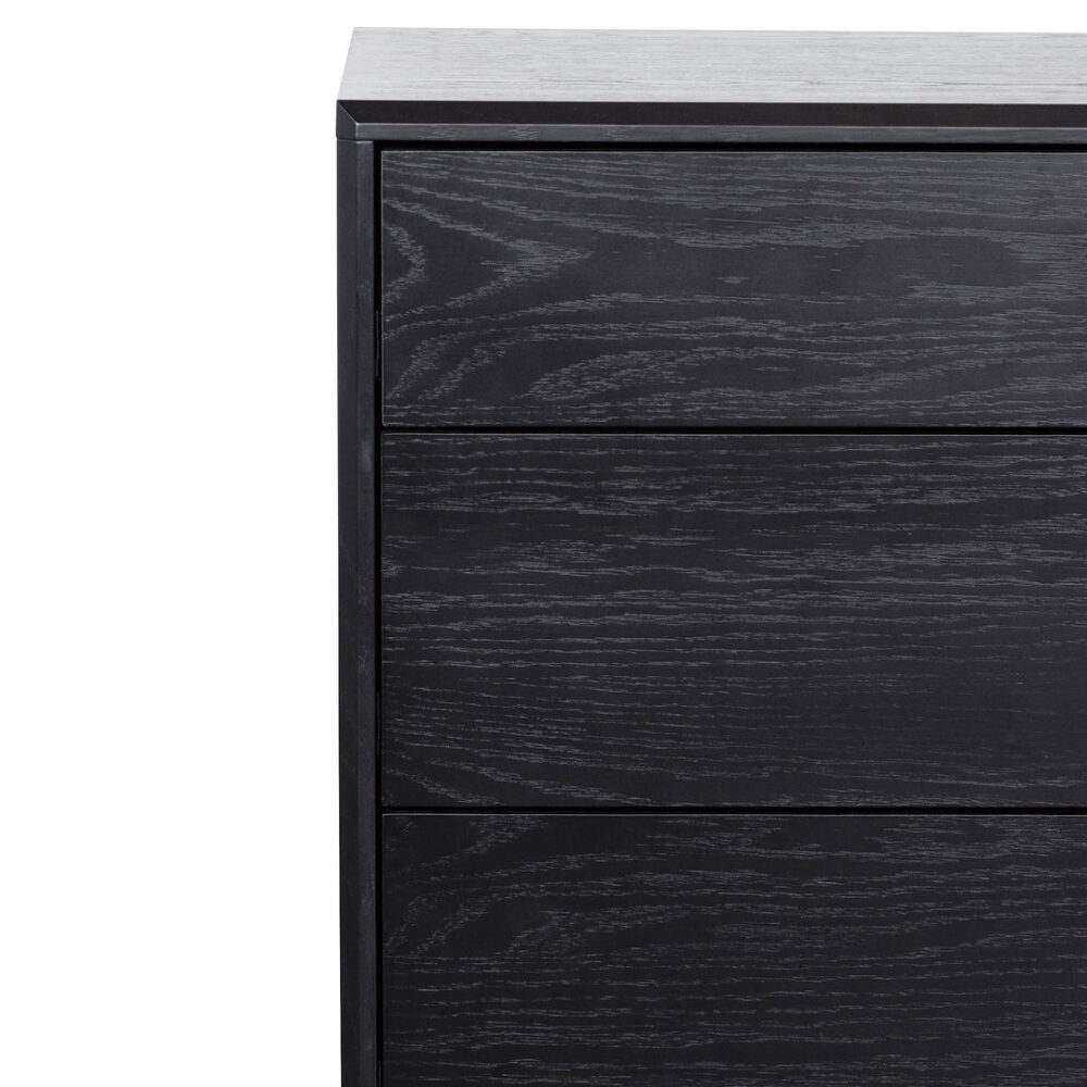 Eloise 3 Drawers Dresser Unit - Black Oak - Image 10