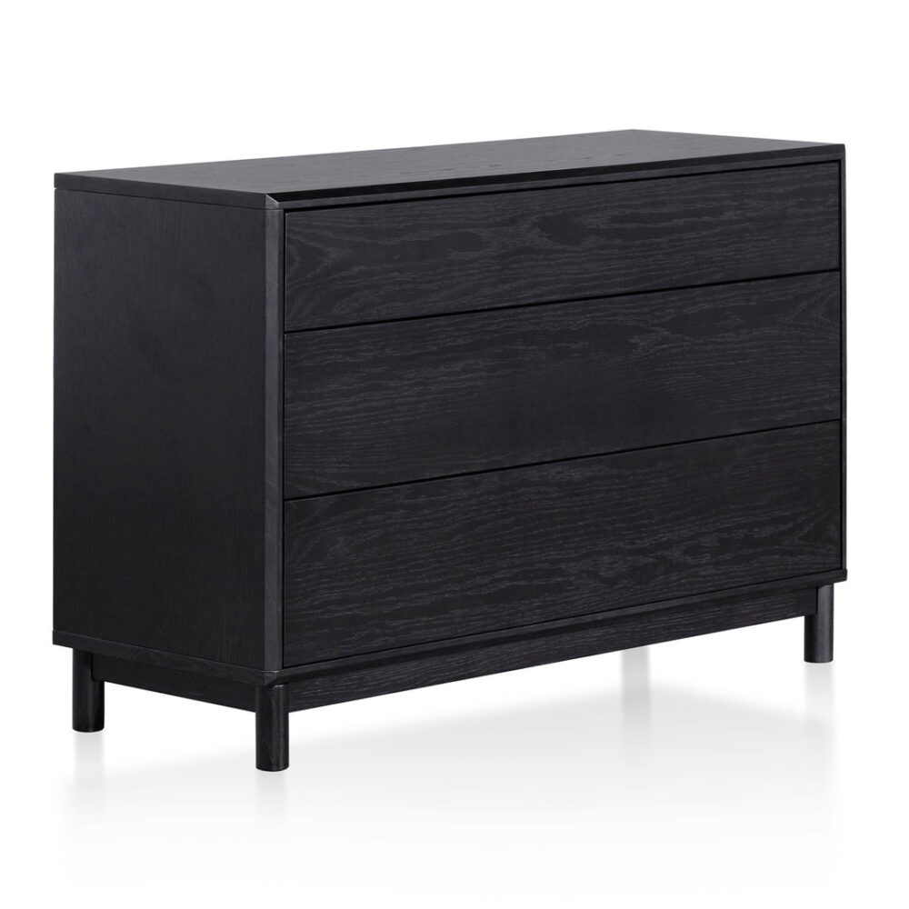 Eloise 3 Drawers Dresser Unit - Black Oak - Image 3