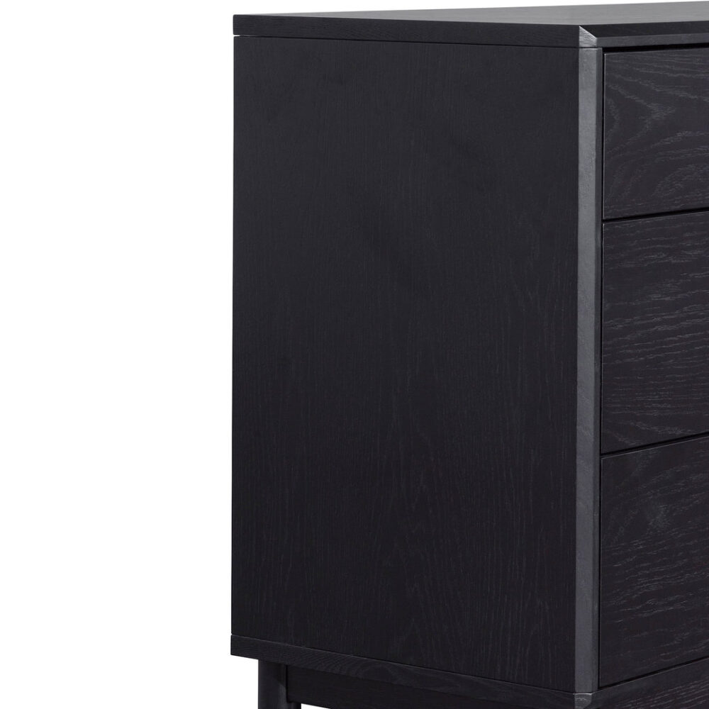 Eloise 3 Drawers Dresser Unit - Black Oak - Image 9