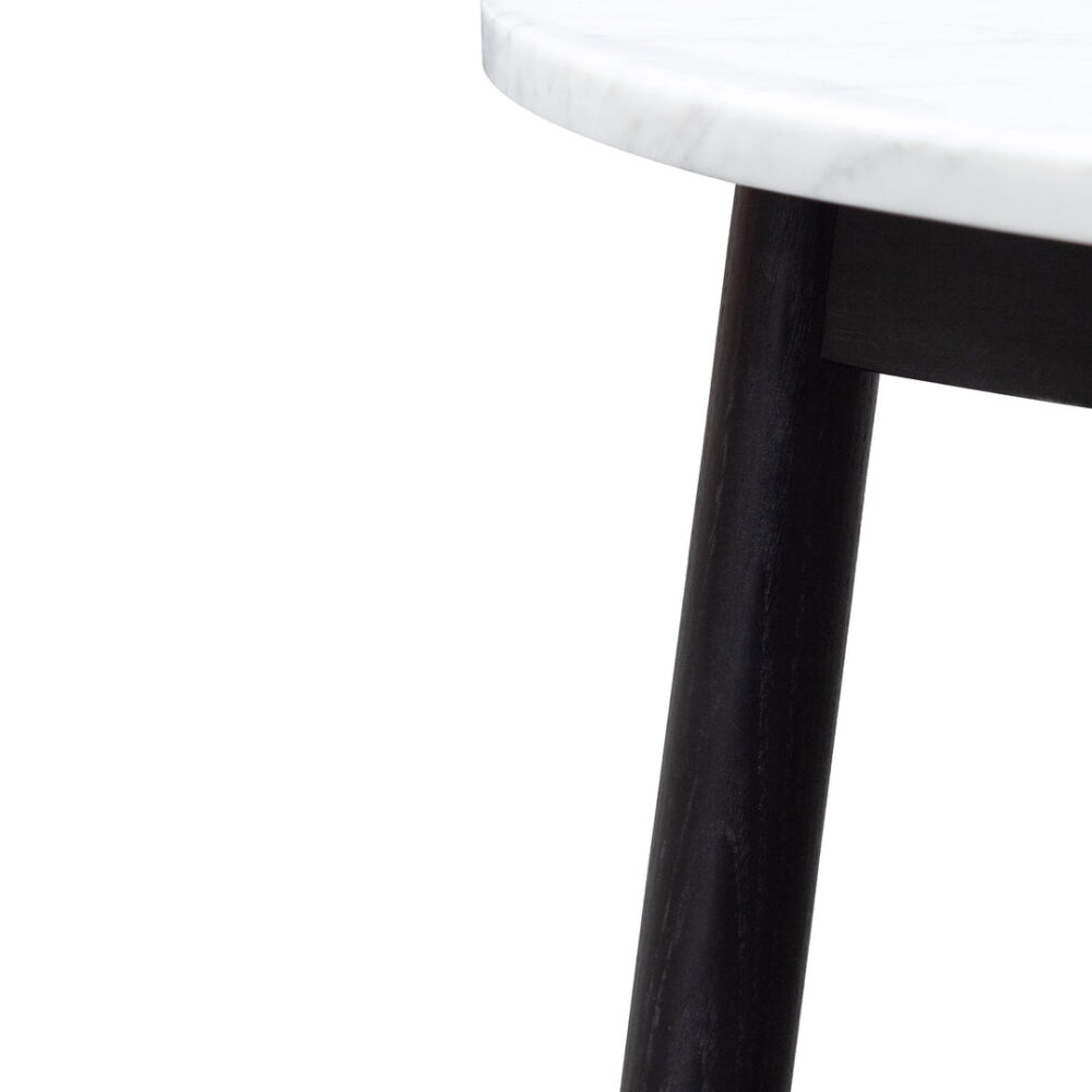 Hamilton 110cm Marble Coffee Table - Black Base - Image 4