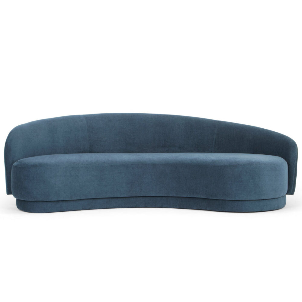 Henry 4 Seater Fabric Sofa - Dusty Blue - Last One - Image 3