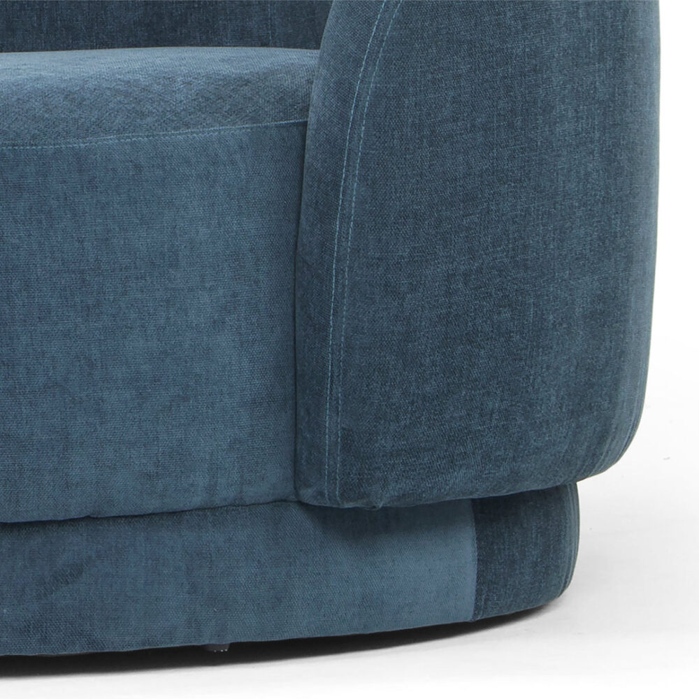 Henry 4 Seater Fabric Sofa - Dusty Blue - Last One - Image 5