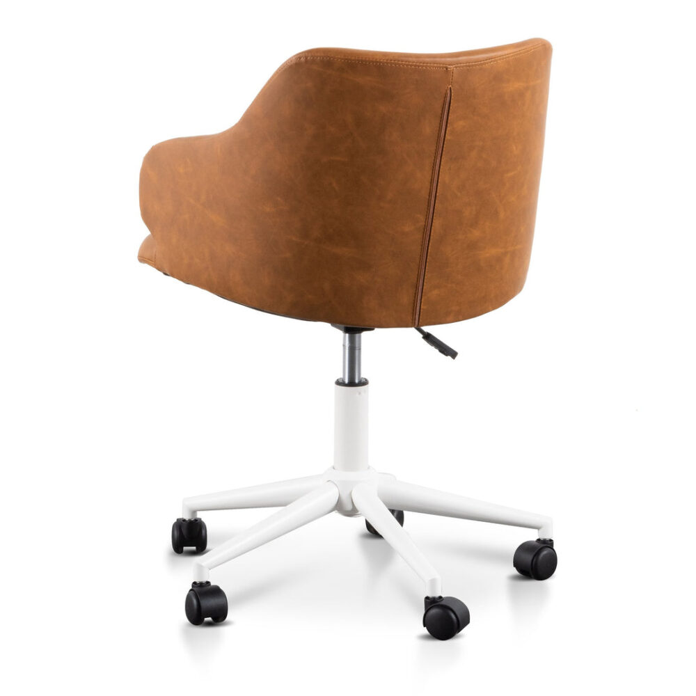 Hester Office Chair - Tan with White Base - Image 5