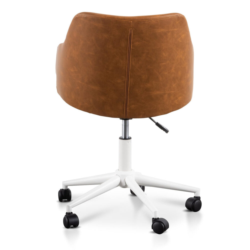 Hester Office Chair - Tan with White Base - Image 6