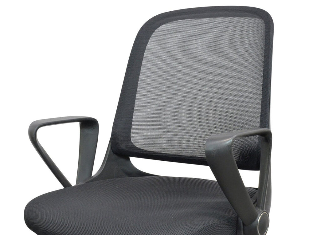Heston Fabric Office Chair - Full Black - Image 7