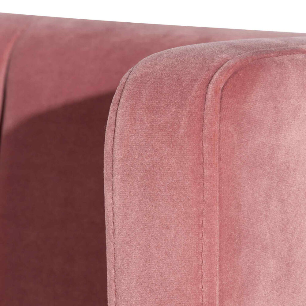 Hillsdale King Bed Frame - Blush Peach Velvet - Image 6