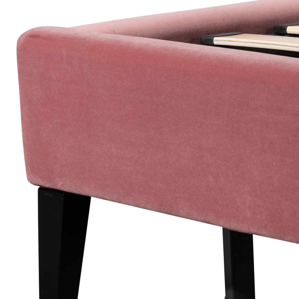 Hillsdale King Bed Frame - Blush Peach Velvet - Image 11