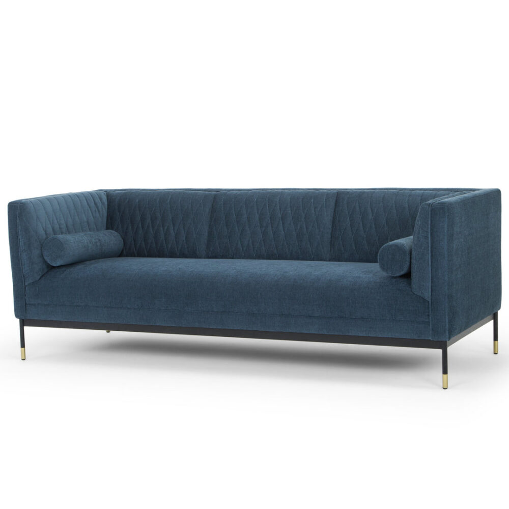 Janie 3 Seater Fabric Sofa - Dusty Blue