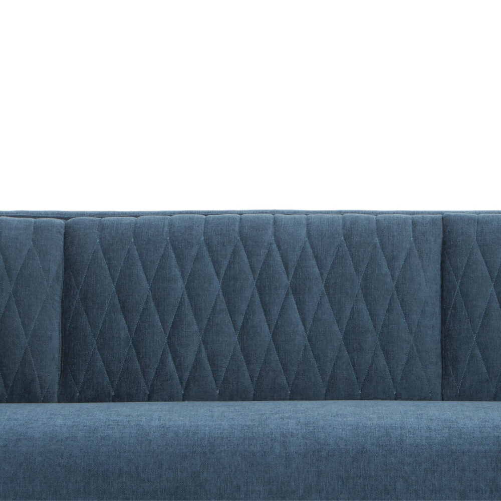 Janie 3 Seater Fabric Sofa - Dusty Blue - Image 3