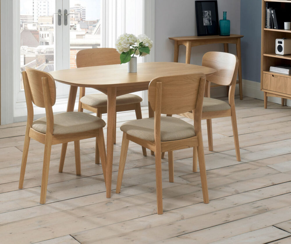 Johansen Scandinavian 1.3m Fixed Dining Table - Natural - Image 6