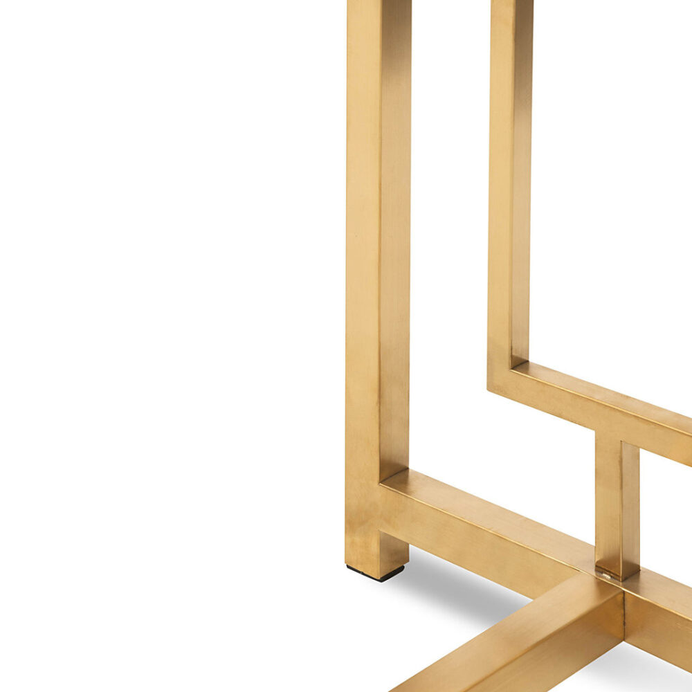 Kater Glass Console table - Brushed Gold Base - Image 8