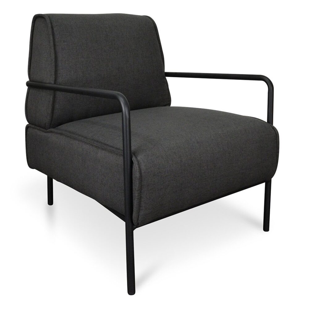 Ken Fabric Lounge Chair - Dark Grey - Image 3